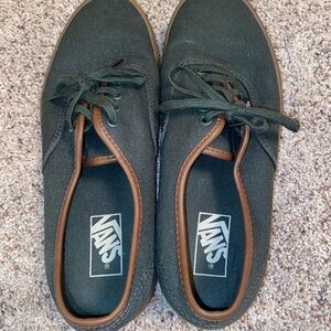Vans Men's Army Green Canvas Shoes